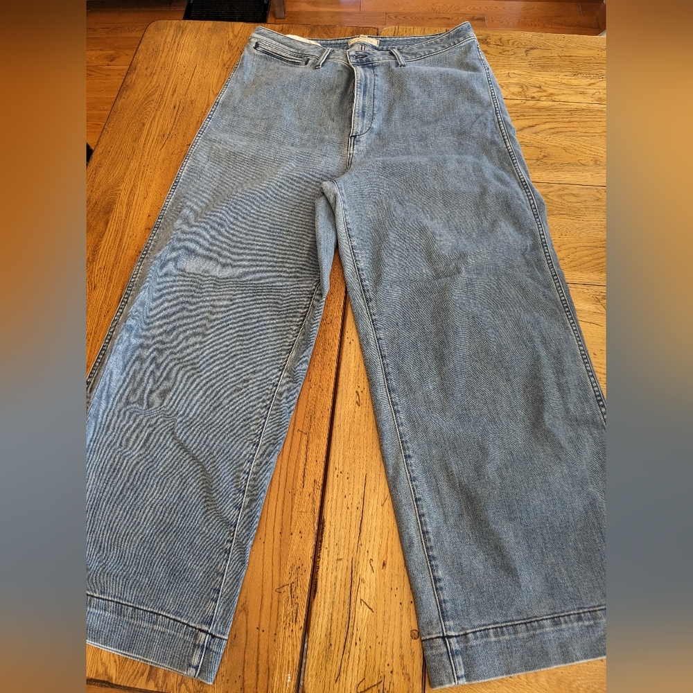 *Tall* Madewell 32T Emmett Wide Leg Cropped Jeans
